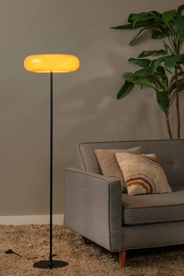 Lucide SENTINO - Lampadaire - Ø 40 cm - 3xG9 - Orange - ambiance 1